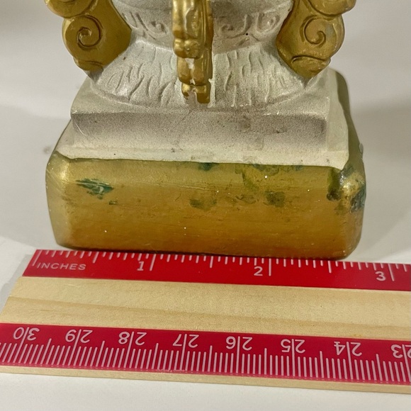 VTG Statue Our Lady of San Juan de los Lagos Chalkware Hand Painted Italy 7.5” - Picture 5 of 11